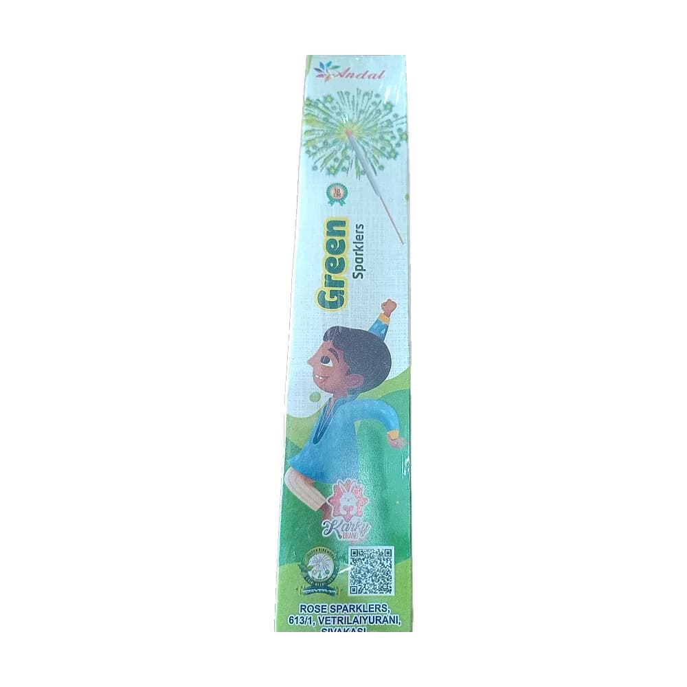 10 cm Green sparkler, 1 box