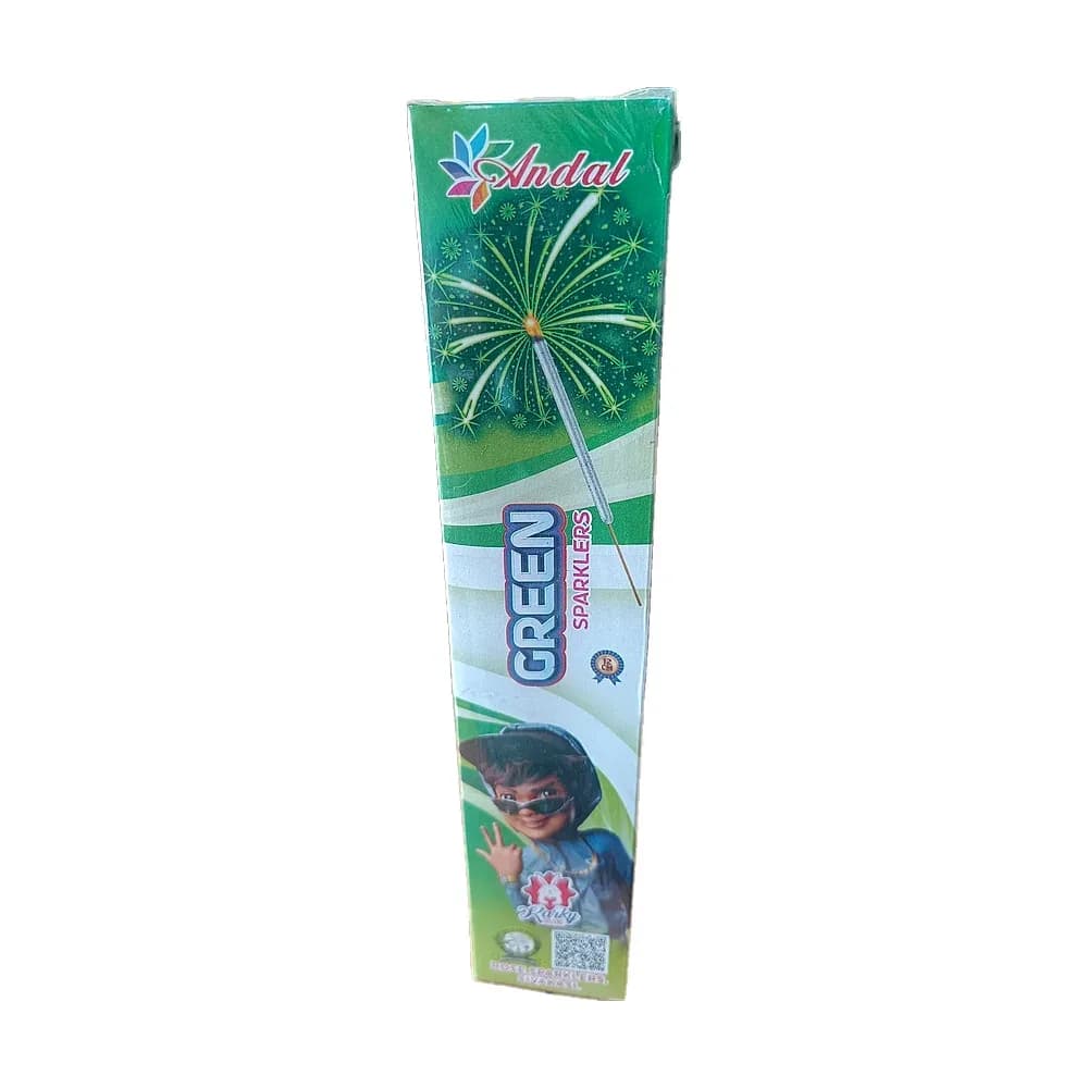 12 cm Green sparkler, 1 box