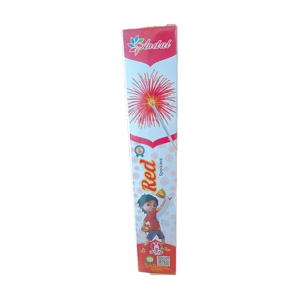 15 cm Red sparkler, 1 box