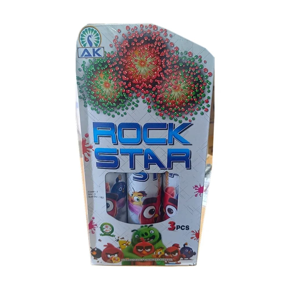 2" Rock Star multi-shot aerial shell, 3 pieces