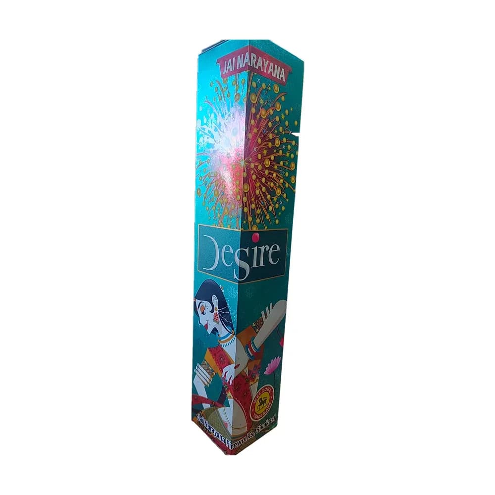 3½" Fancy – Green Shower aerial shell, 1 piece