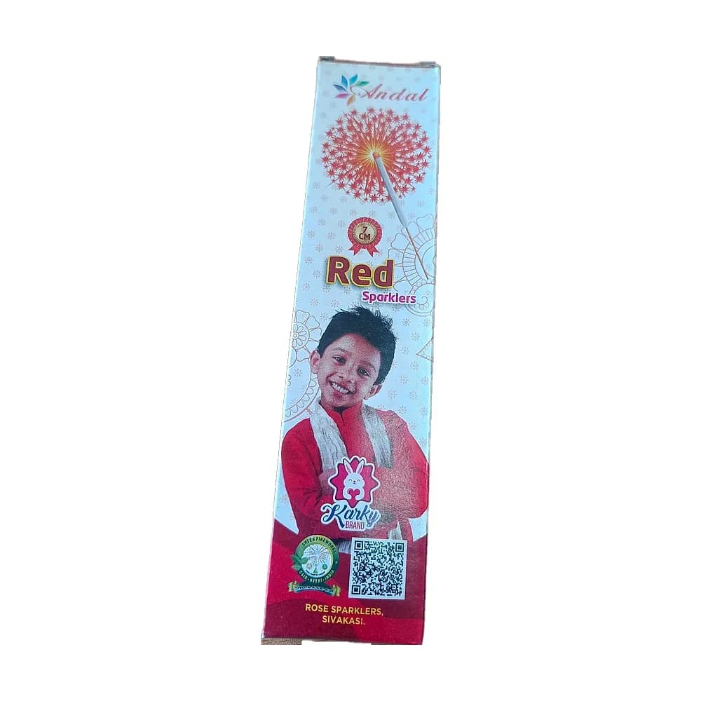 7 cm Red sparkler, 1 box