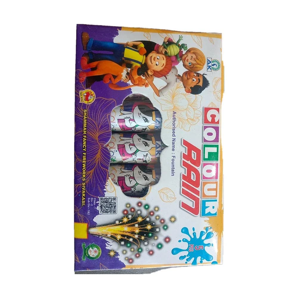 Color Rains (5pcs) colour fountain, 1 box of 5 pieces