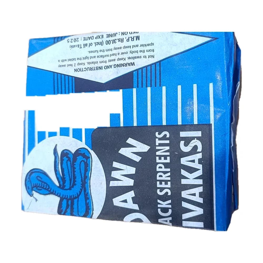 Snake Tablet kids novelty cracker, 1 box