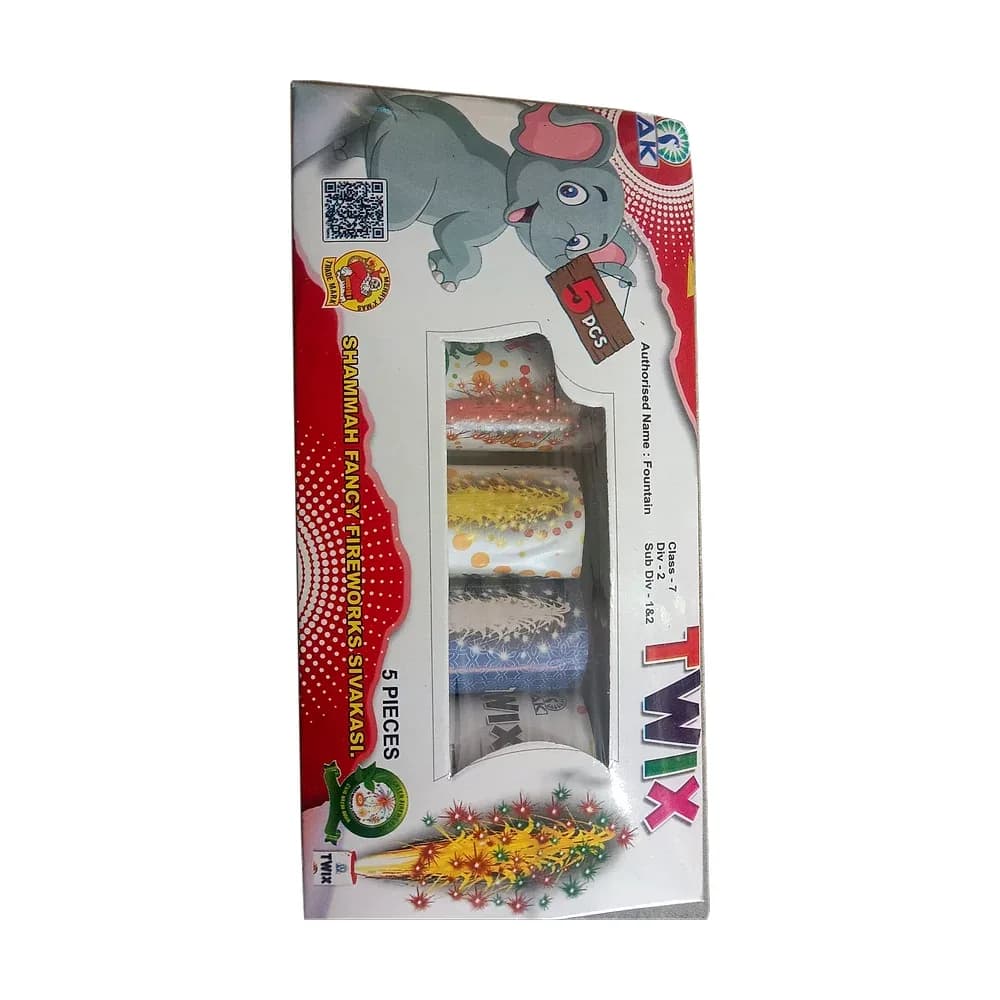 Twix colour fountain, 5 pieces